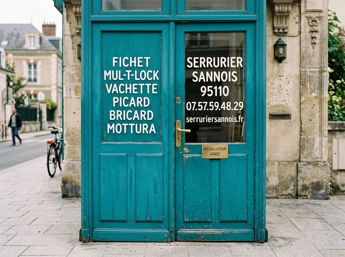 Installateur agréé · double-porte avec plaque des marques posées